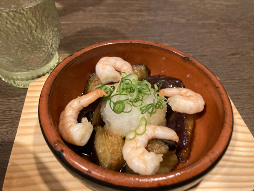 エビと揚げナスのおろし和え