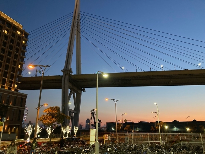 桜島駅からの景色
