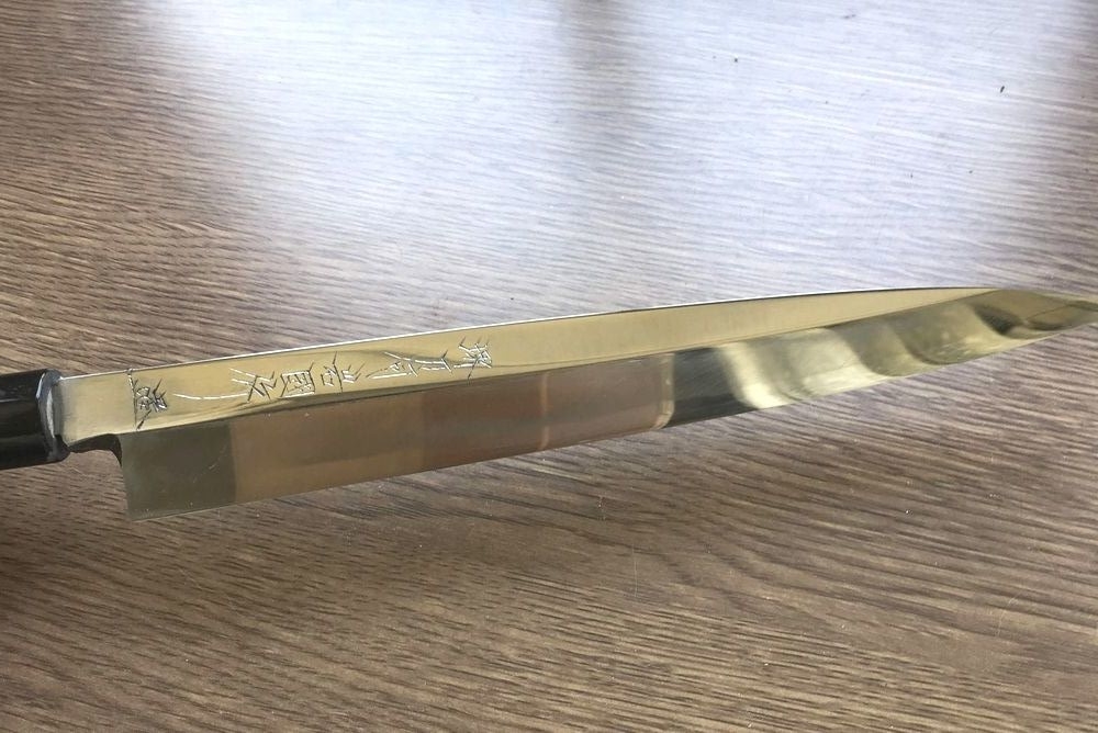 堺刀司七寸柳刃包丁 鏡面にしてみました。 - 巣板マニアのブログ