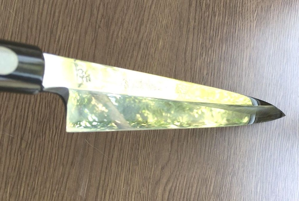 堺刀司七寸柳刃包丁 鏡面にしてみました。 - 巣板マニアのブログ