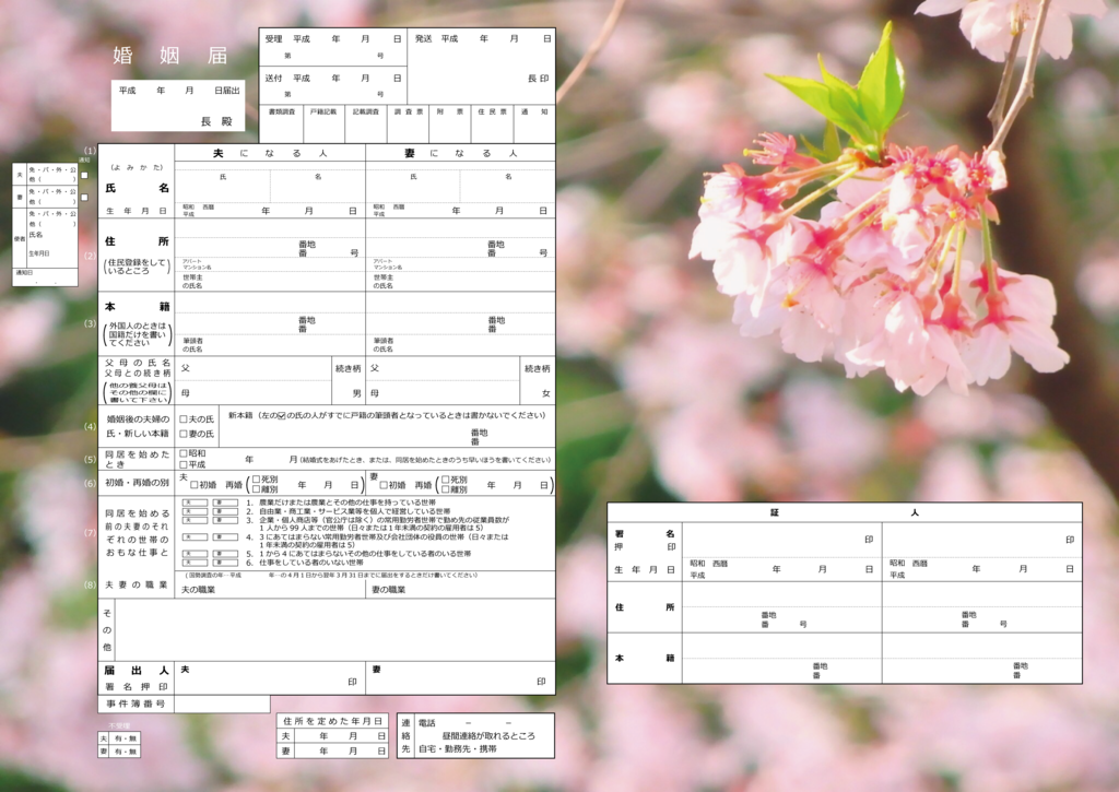 婚姻届を自作したら 本気の愛だと思う Asakiji S Blog