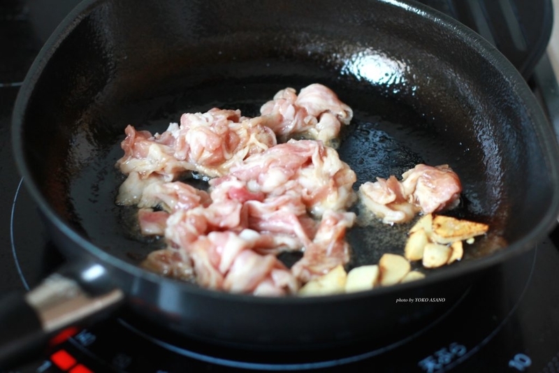 焼うどん161031肉焼き