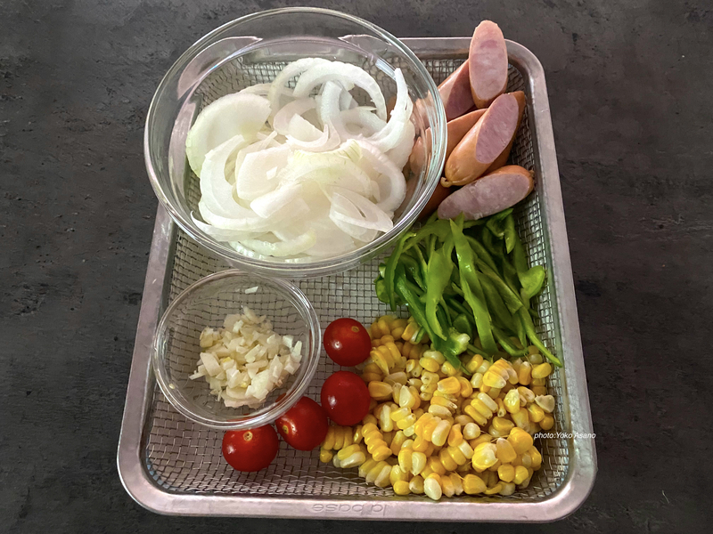 焼きナポリタンを作る画像