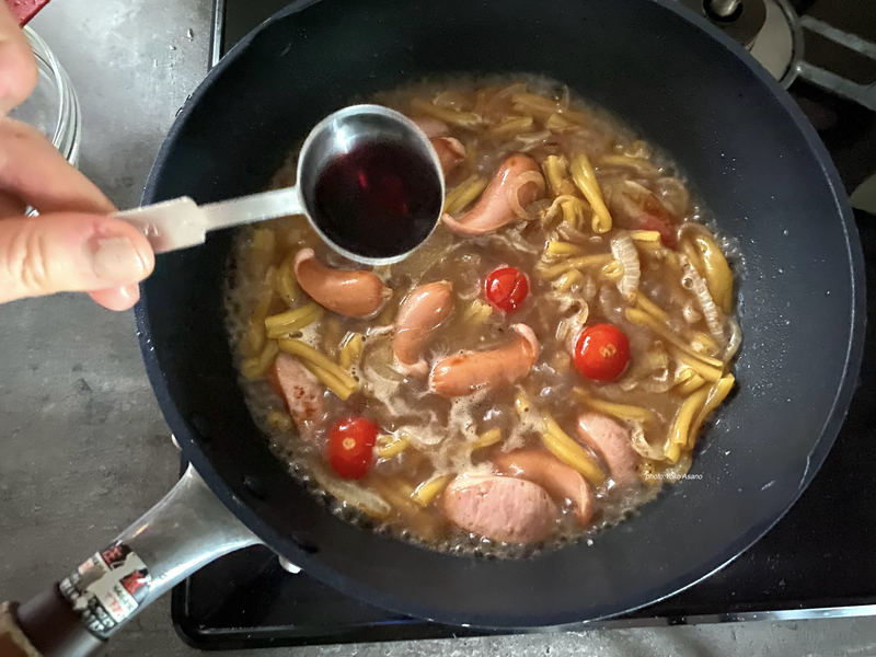 焼きナポリタンを作る画像