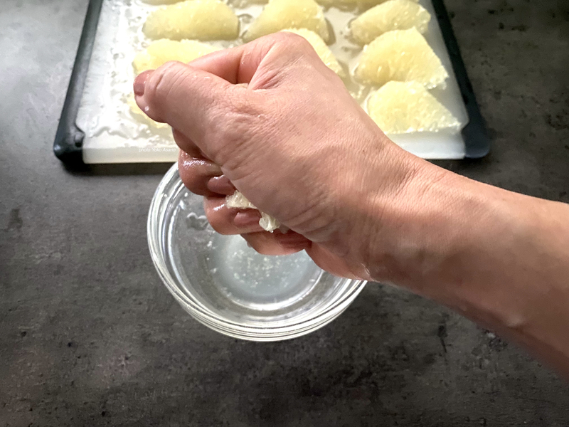 グレープフルーツの下処理の画像