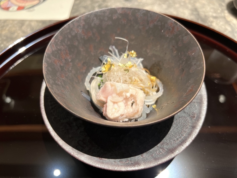 ふぐのコースの冷菜の画像