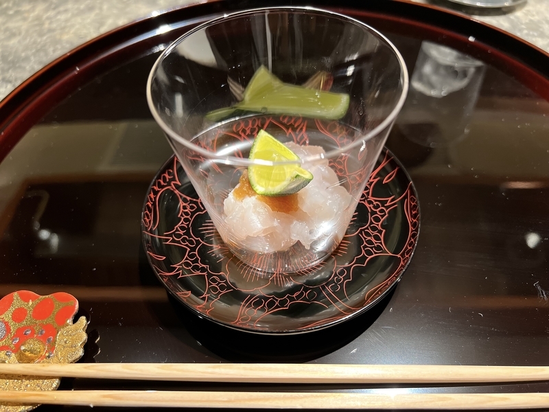 ふぐのコースの冷菜の画像