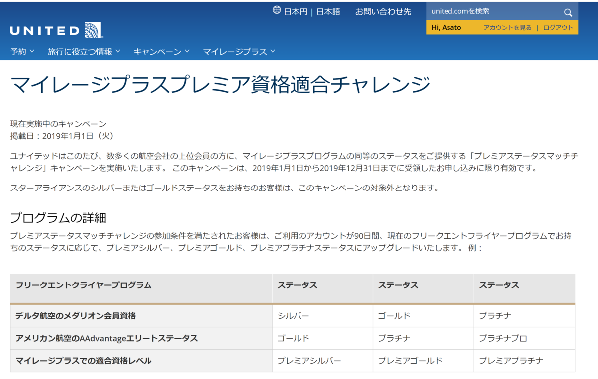 カタール航空 ステータスマッチチャレンジ ユナイテッド航空 失敗 再チャレンジ予定 徒然日記 旧ヨーロッパ旅行記 とその他諸々