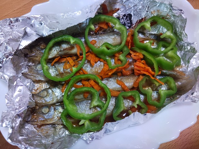 f:id:ashiaki-nikki:20240516091604j:image ししゃもの南蛮漬け_盛り付け