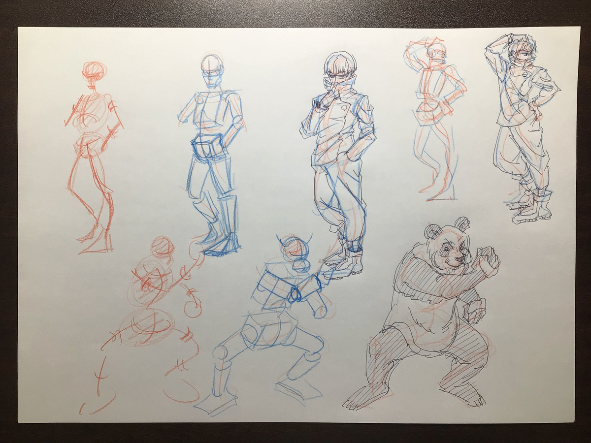 技法書の基本手順で漫画アニメのキャラをザックリ模写 03 足長クジラの落書き帳 技法書の基本手順で漫画アニメのキャラをザックリ模写 03 足長クジラの落書き帳