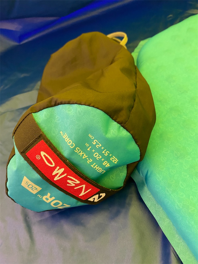 NEMO ZOR 20R (183×51×2.5cm) ソロキャンプのマットは季節で