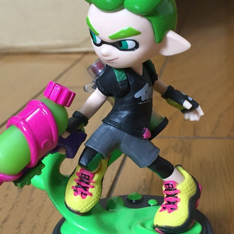 スプラトゥーン２ アミーボ購入レビュー インクの躍動感がすごいフィギュア 前作アミーボとの比較も ブログあしみの