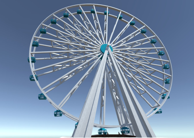 新作無料アセット 遊園地や街のテーマパークでお馴染みの観覧車の3dモデル 実際に乗る事ができるfpsコントローラー付き Vr等でバーチャルデートを楽しもう Ferris Wheel Unity Assetstoreまとめ
