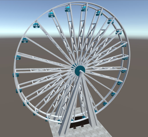 新作無料アセット 遊園地や街のテーマパークでお馴染みの観覧車の3dモデル 実際に乗る事ができるfpsコントローラー付き Vr等でバーチャルデートを楽しもう Ferris Wheel Unity Assetstoreまとめ