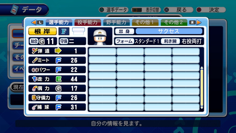 選手作成 サクスペ フリート高校 野手作成 あすたあのゲーム攻略日記