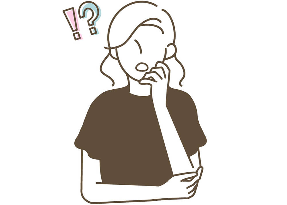 驚く女性