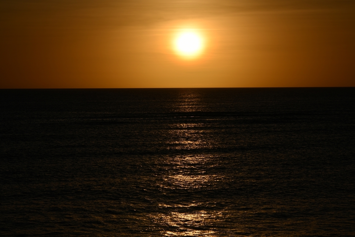 大浜海岸の夕日