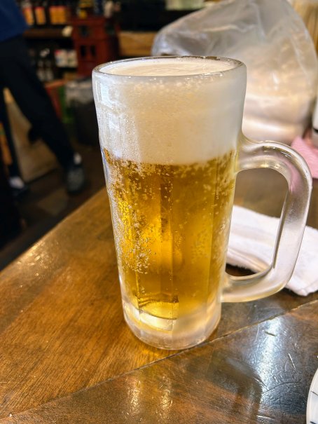 ここまで暑いと生ビールのほうがいい