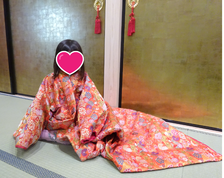 尼崎城にて　着物を着てお姫様写真