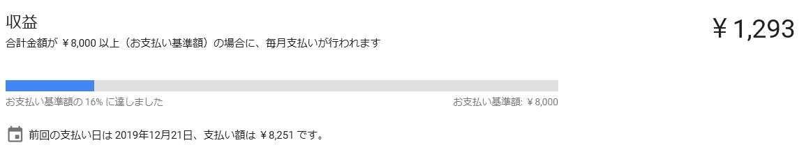 グーグルアドセンスから初入金