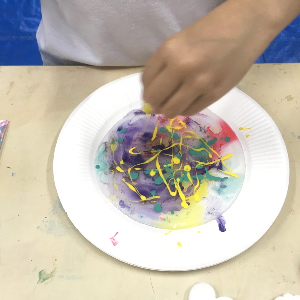 9月のアトリエレポートpart2 絵の具の動き それから こども図工室ｆｕｎｆｕｎ