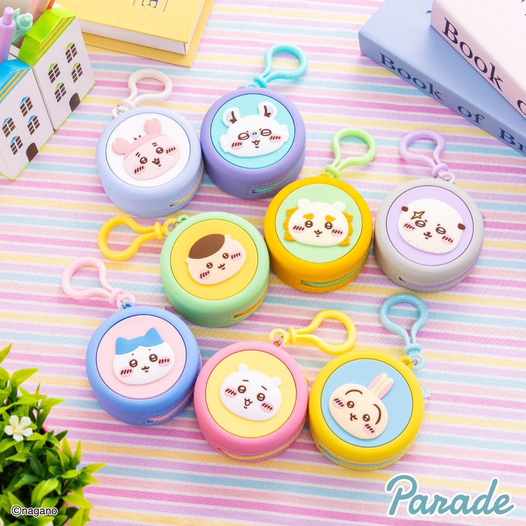 ちいかわ　10月　プライズ　まんまるミニシリコンポーチ　全ラインナップ　ちいかわ　ハチワレ　🐰モモンガ　くりまんじゅう　ラッコ　シーサー　古本屋