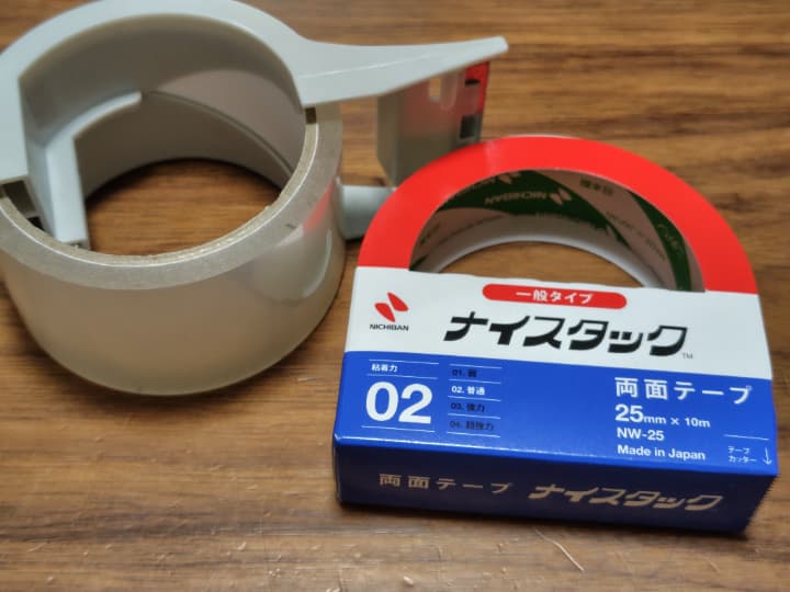 透明テープと両面テープを使って転写シールをつくる
