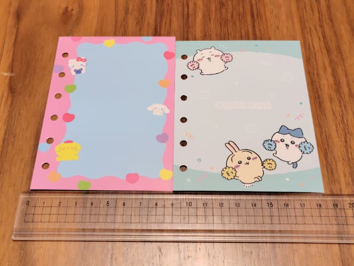 サンリオ シール帳 バインダー リフィル サイズ