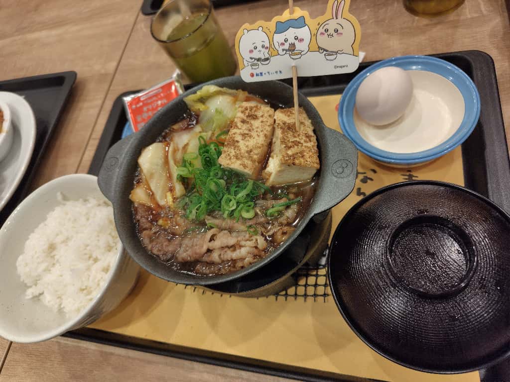 松屋ちいかわ第二弾の売り切れ確認方法・第一弾のすき焼き鍋膳＆おこ