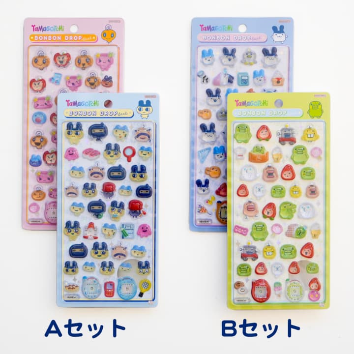たまごっちボンボンドロップシール 抽選販売 セット内容 Aセット まめっち めめっち Bセット みみっち くちぱっち