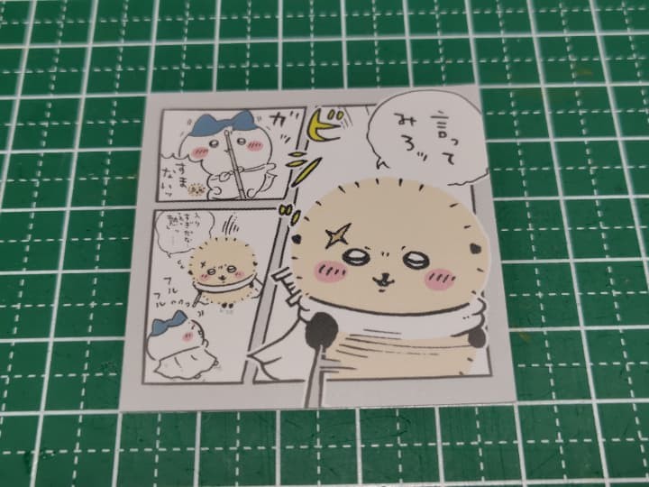 ちいかわわっふれ～む2のシール「ラッコとハチワレ」