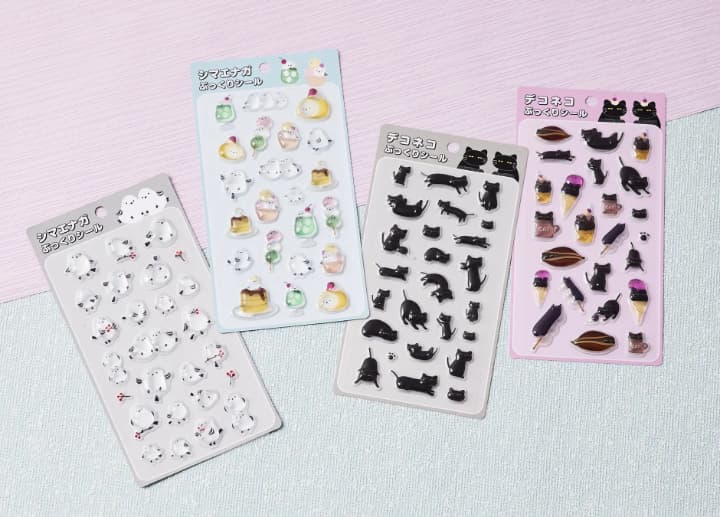 ニトリデコホーム限定のぷっくりシール全4種(3月16日からニトリネットで発売)