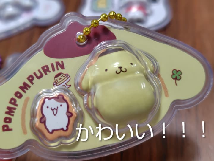 サンリオキャラクターズパッケージチャーム＆チョコボーロの見分け方はある？厚めの袋から出たキャラはポムポムプリン！
