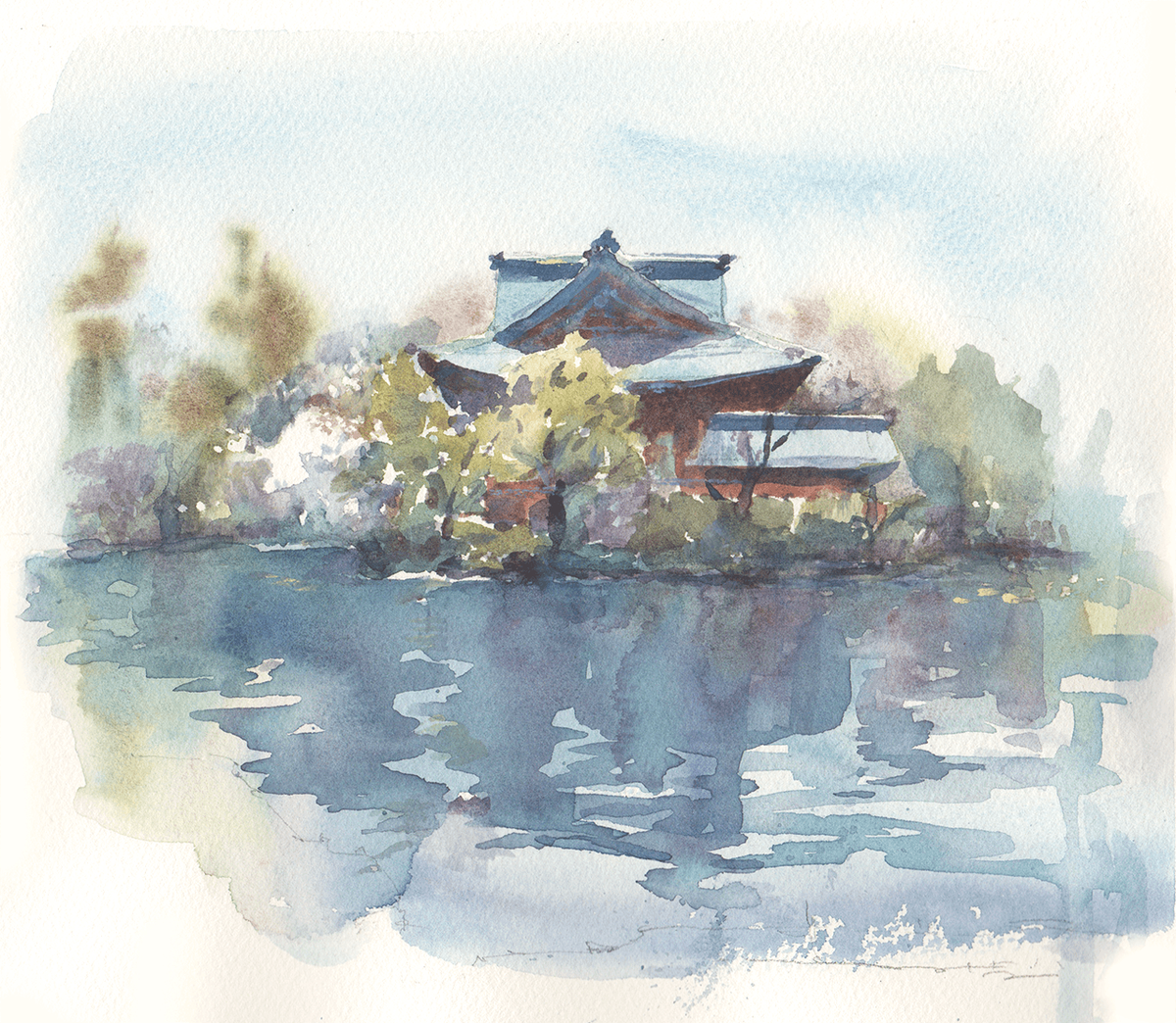 井の頭弁財天 - ますとみけい 水彩絵描き blog