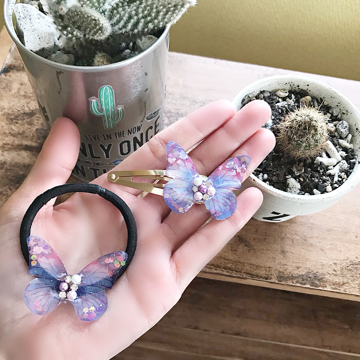 蝶々のヘアアクセサリーの作り方 Uvレジン店員が教えるハンドメイド作品の作り方 あとりえほのかブログ 蝶々のヘアアクセサリーの作り方 Uvレジン店員が教えるハンドメイド作品の作り方 あとりえほのかブログ