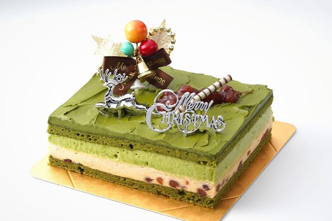 クリスマス抹茶ケーキ 18cmx17cm