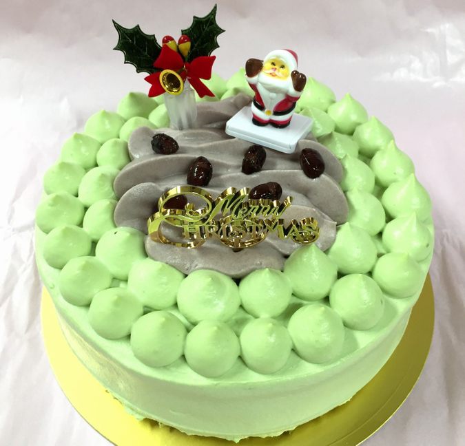 抹茶とあずきのクリスマスケーキ