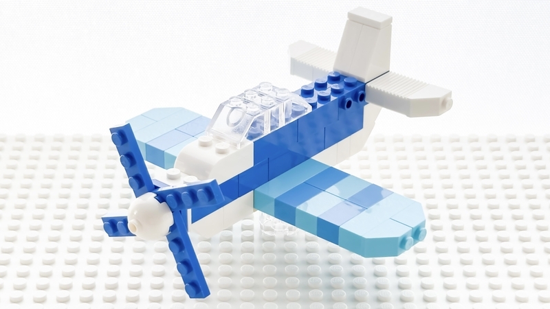 レゴ「飛行機（プロペラ機）」の作り方！〜レゴクラシック10698