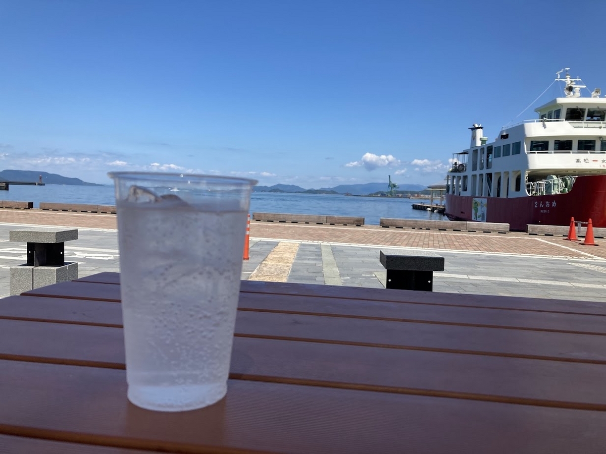高松港で小休止