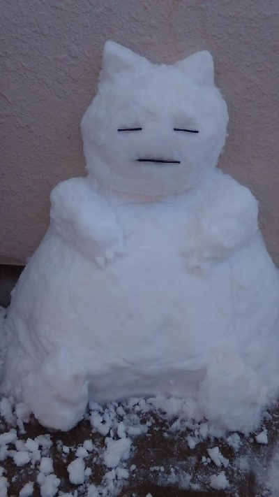２０１７年の雪だるまはすごくアートだぞっ ポケモンも 旧あつきにしやがれ