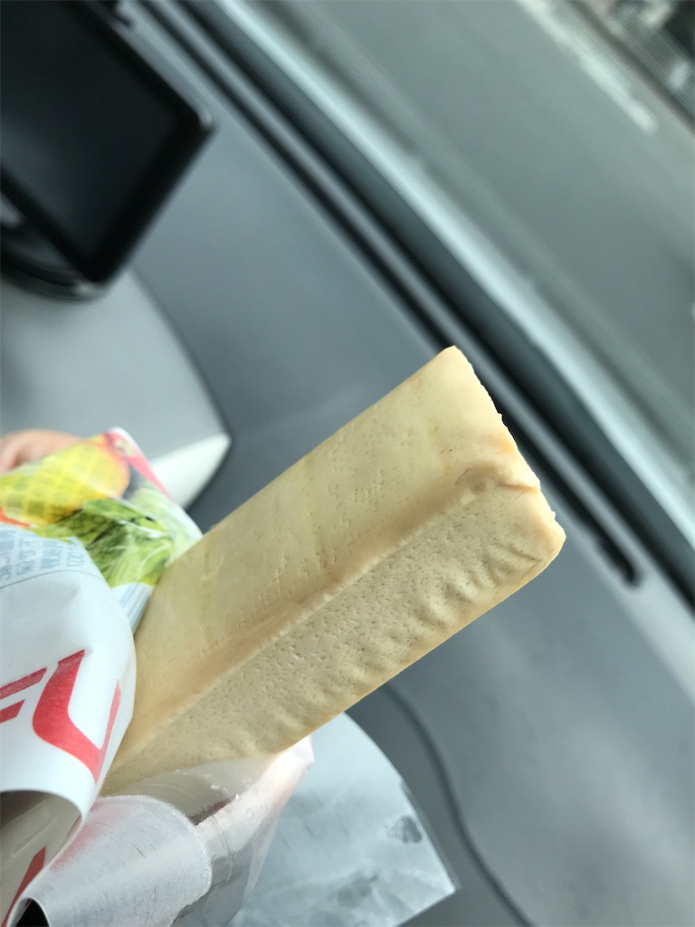 豆腐バー開封時横からの写真