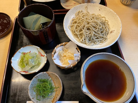 丹波そば切り花格子　あつもり蕎麦膳