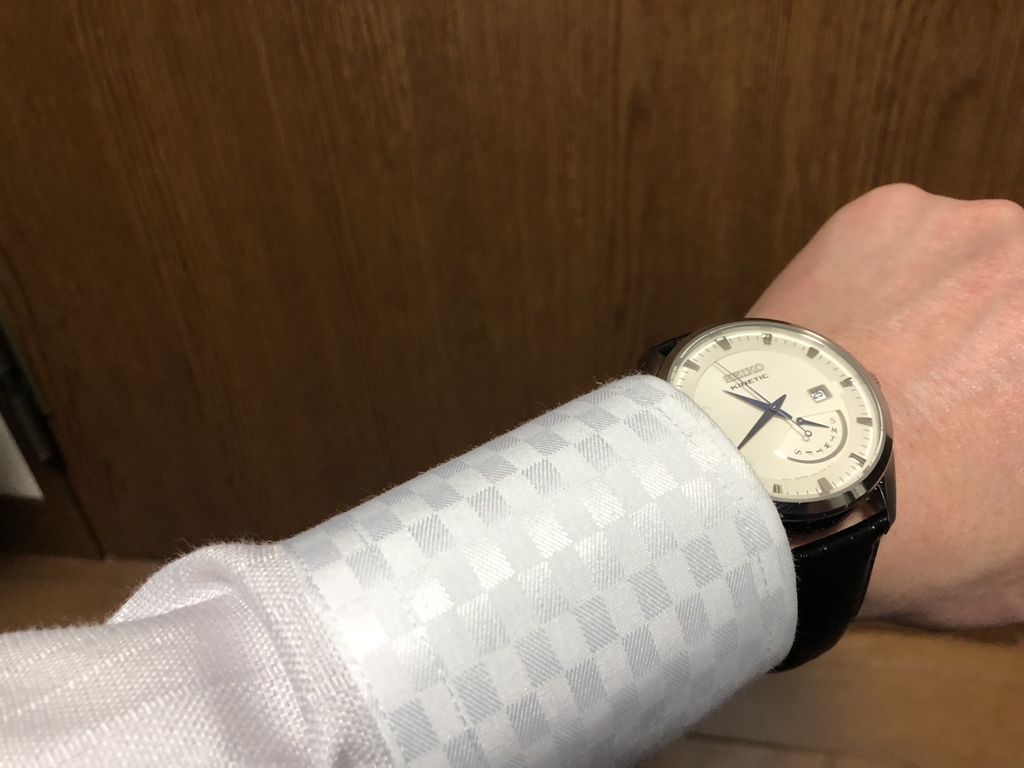 Dバックルでカッコ良く！SEIKOキネティック レトログラード SRN071P1