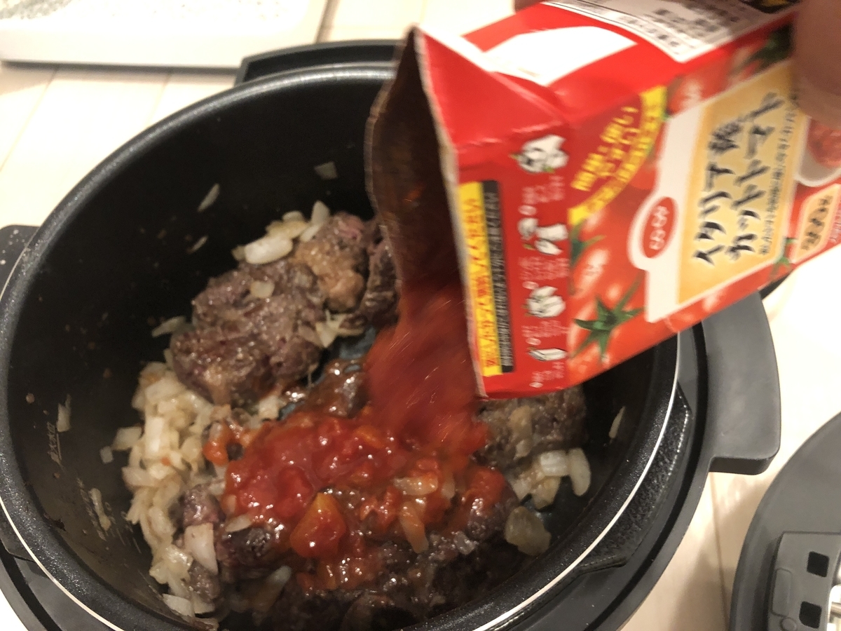 アイリスオーヤマ電気圧力鍋で【牛すね赤ワイン煮】つくってみた