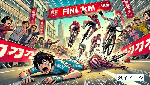 もし都市に“フラム・ルージュ”があったら？ツール17ステージの落車と