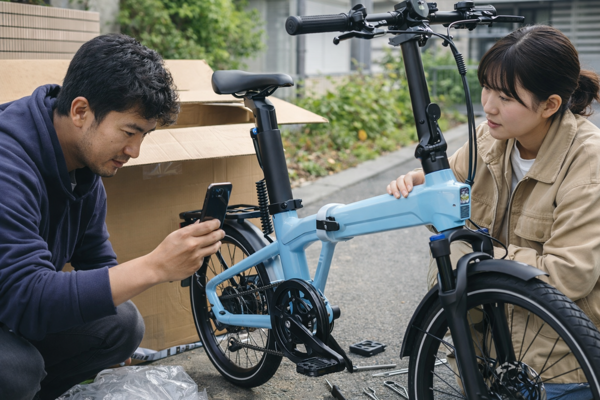 ADO電動自転車が届いて部品破損や欠品があったらどうする？車体番号の 
