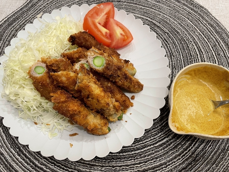 アスパラの豚肉巻きフライ7