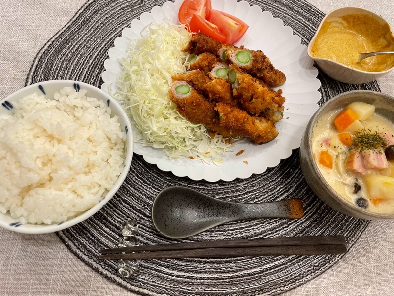 アスパラの豚肉巻きフライ8