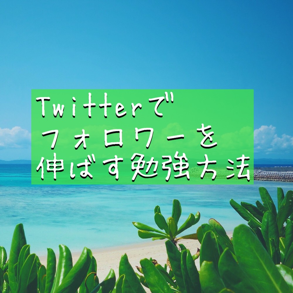 Twitterでフォロワーを伸ばすための勉強方法