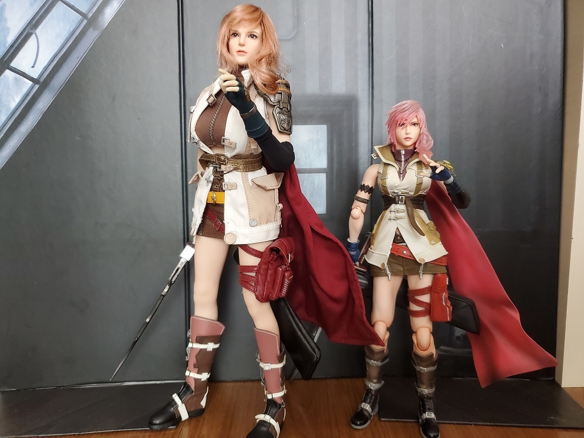 FF-XⅢライトニング プレイアーツ改＆1/6 Super duck フィギュア